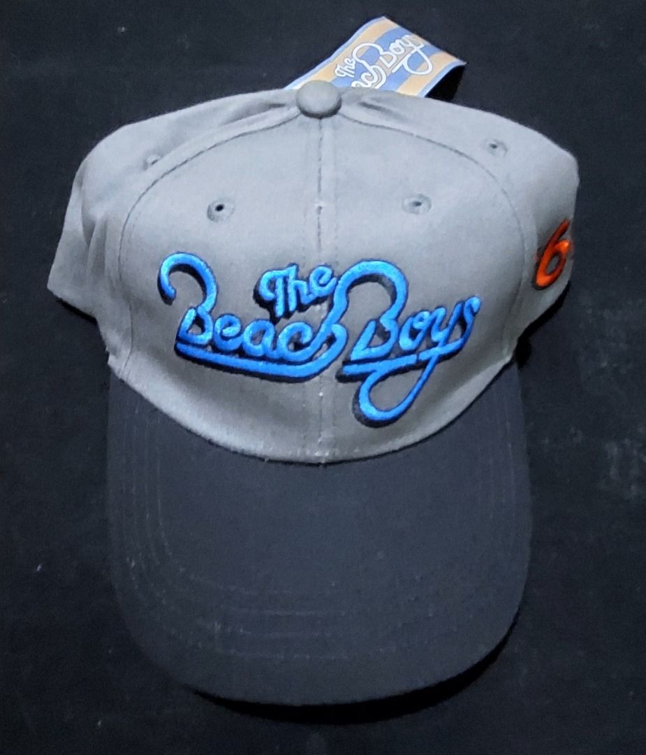 The Beach Boys - Official Licensed Snapback Cap Hat '61 (Category: Caps & Hats) located in Legazpi City. Submitted by street_uniform (Listing ID 1464741936, Image 1). Description: - Brand: The Beach Boys (Officially licensed Rock Off) - Condition: Brand new with original paper hang tag - Color: Grey and black - Design: Large blue embroidered band logo on front with orange '61 embroidery on the side - Closure: Adjustable snapback ISSUE: SEE LAST P