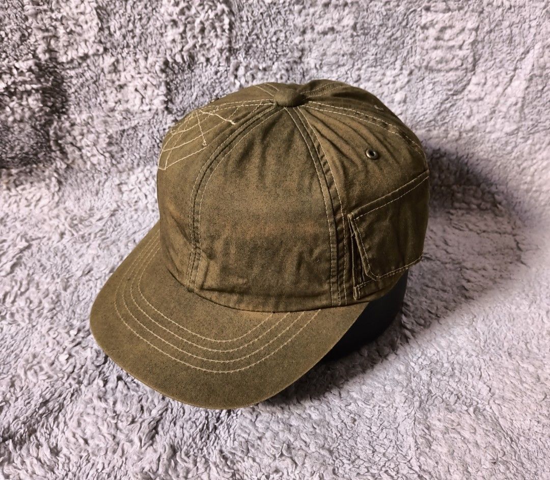 The factory made hunting cap (Category: Caps & Hats) located in Asingan. Submitted by arnelpalaris8 (Listing ID 1464728740, Image 2). Description: The Factory Made Paraffin cotton Hunting cap Color:Olive Green OSFA Verygood condition Pls Check all pics PM ME..
