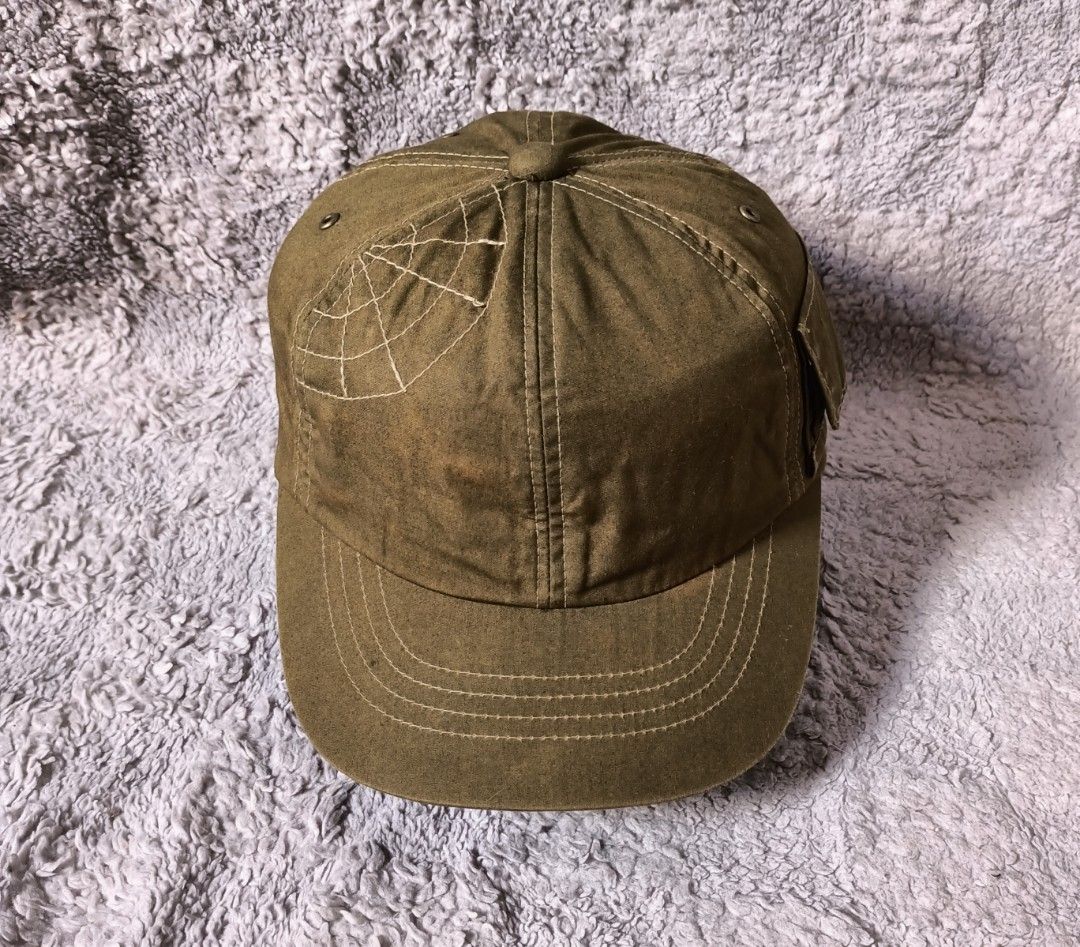 The factory made hunting cap (Category: Caps & Hats) located in Asingan. Submitted by arnelpalaris8 (Listing ID 1464728740, Image 1). Description: The Factory Made Paraffin cotton Hunting cap Color:Olive Green OSFA Verygood condition Pls Check all pics PM ME..
