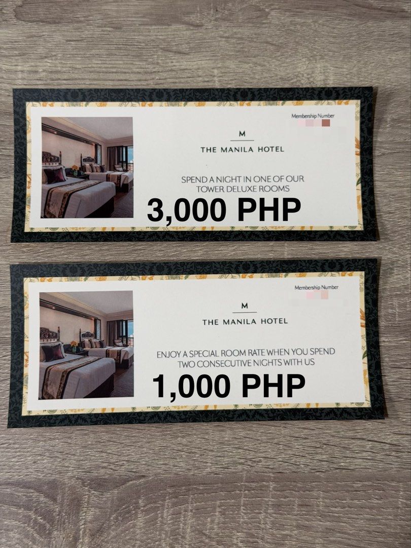 The Manila Hotel - Vouchers (Category: Vouchers) located in Manila. Submitted by matthewtolentino (Listing ID 1464685492, Image 3). Description: Expiration Date: October 31, 2026 .