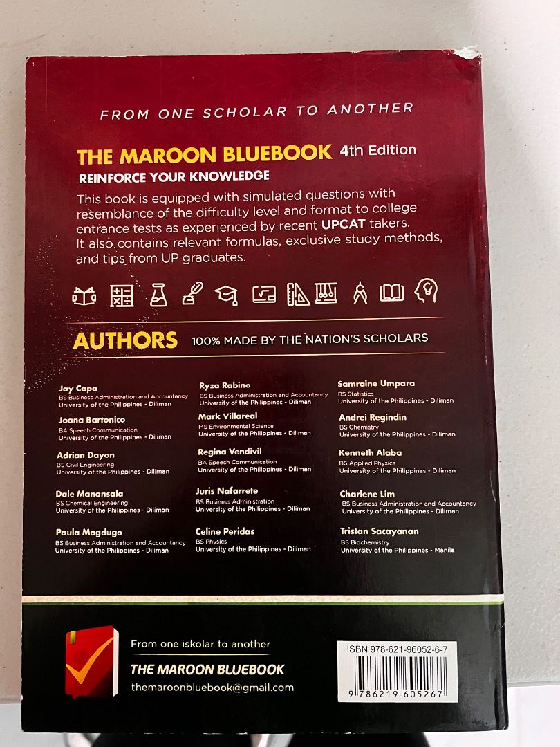 The Maroon Blue Book 4th Edition (Category: Textbooks) located in Consolacion. Submitted by hann_m_m (Listing ID 1464759658, Image 2). Description: .