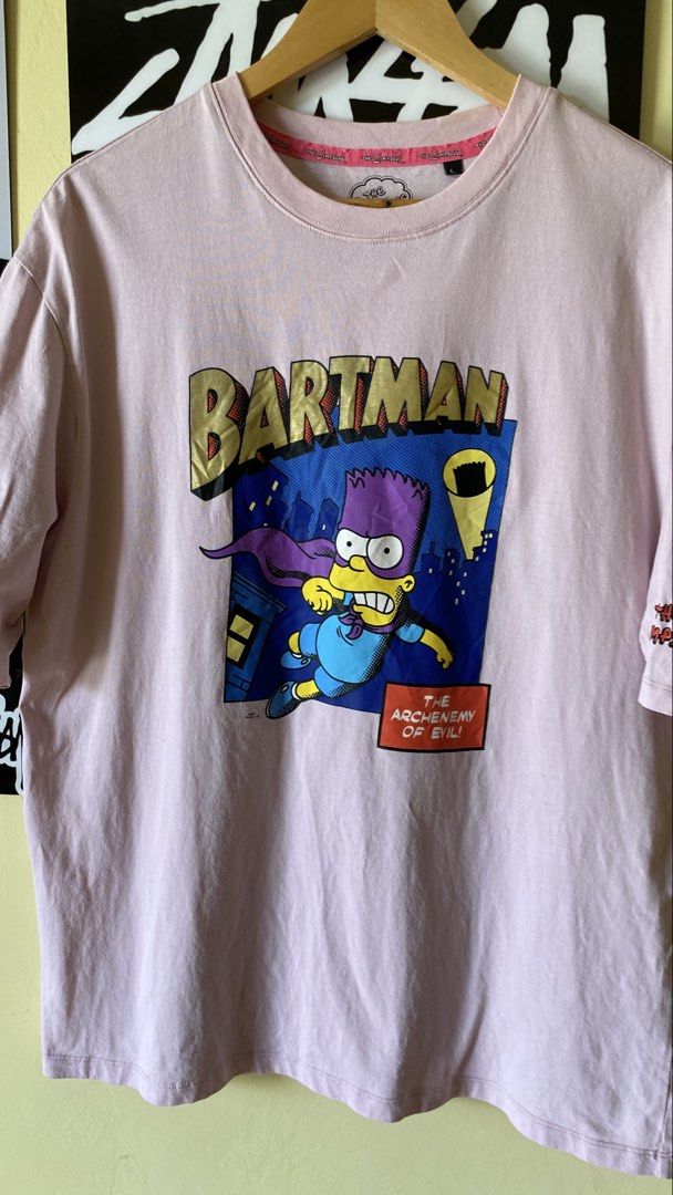 The Simpsons “Bartman” Comics (Category: Tshirts & Polo Shirts ) located in Tacurong. Submitted by styledtwice1999 (Listing ID 1464606266, Image 2). Description: The Simpsons “Bartman” Graphic T-Shirt (Light Pink / Pastel) Description:Super cool and rare The Simpsons “Bartman” Graphic Tee in a pastel pink colorway! Features a vibrant, high-quality vintage comic-book style print of Bart Simpson as Bartman (“The Archenemy of Evil!”). Great piece fo