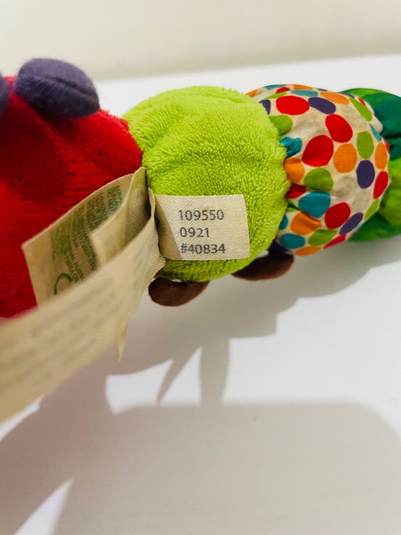 The Very Hungry Caterpillar- Teether & Rattle Toy (Category: Infant Playtime) located in Pasig City. Submitted by pleastellastory (Listing ID 1464749213, Image 3). Description: Needs clean. .