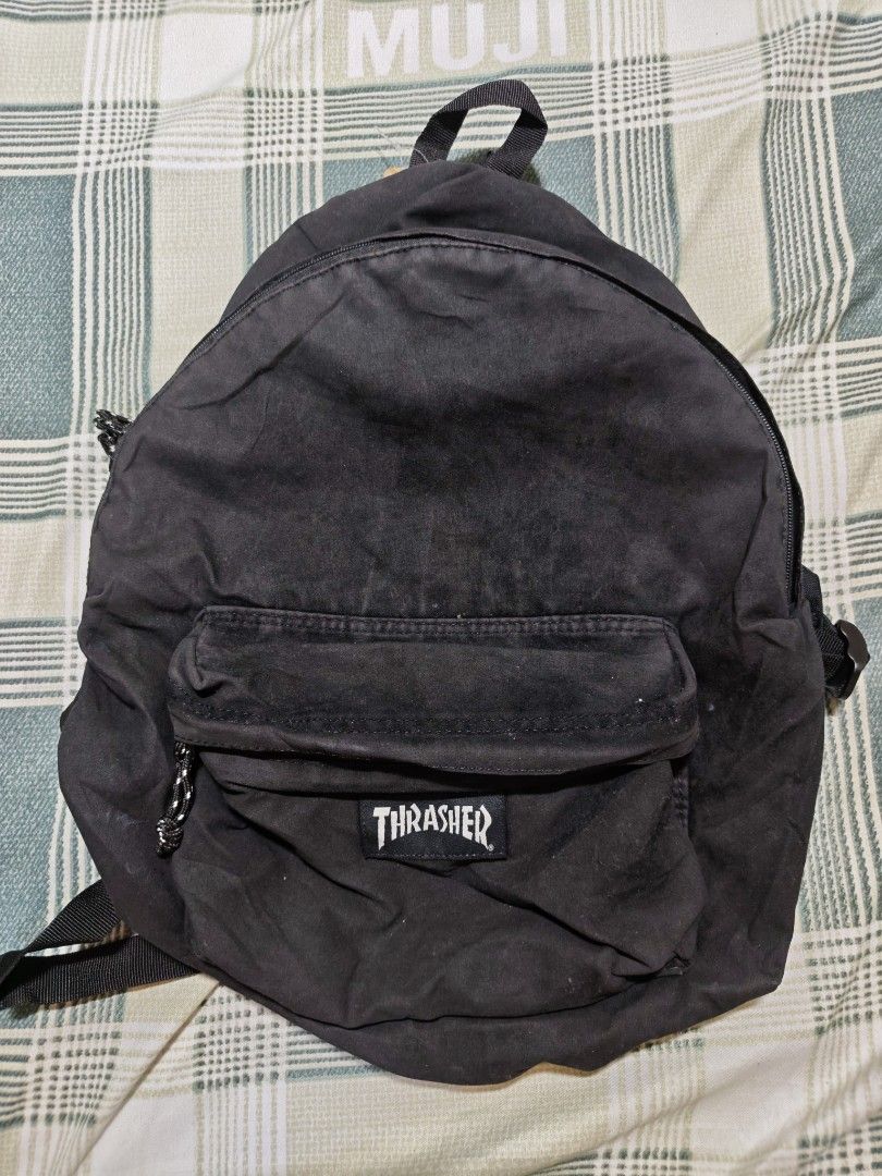 Thrasher Black Backpack (Category: Backpacks) located in Isulan. Submitted by jaysthrift (Listing ID 1464628421, Image 1). Description: - Black Thrasher backpack - Main compartment with zipper - Front pocket with zipper - Adjustable straps - Made in China - Ideal for everyday use.