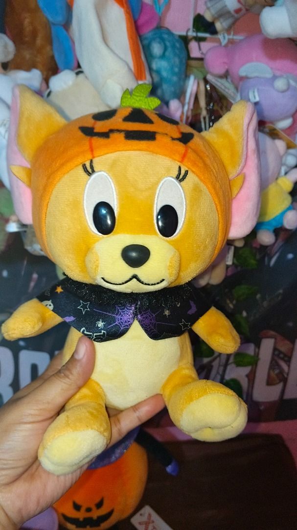 Tom and Jerry Halloween Plush Set (Category: Plushies & Soft Toys) located in Caloocan City. Submitted by silverfalcon.097106 (Listing ID 1464736460, Image 3). Description: - Official Tom and Jerry Halloween edition plush dolls - Tom features a black top hat with a mini pumpkin, patterned vest, and pink bow tie - Jerry features an adorable pumpkin cap and starry cape - Crafted with ultra-soft, huggable fabric - Perfect for classic cartoon fans an