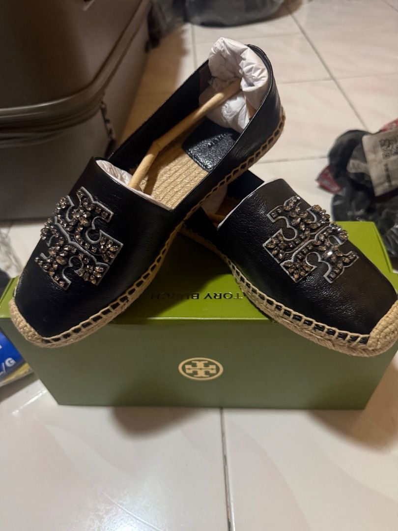 Tory Burch Embellished Espadrille (Category: Flats & Sandals) located in Caloocan City. Submitted by khaiersss (Listing ID 1464755550, Image 1). Description: Brand new authentic, bought from Canada Size 7.5 US.