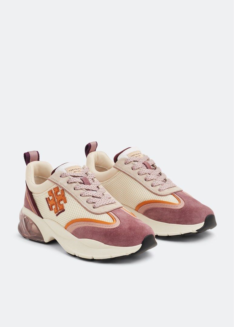Tory Burch sneakers (Category: Sneakers) located in Bulacan. Submitted by louiseee23 (Listing ID 1464639994, Image 3). Description: - Brand: Tory Burch - Color: Cream, Purple, Brown - Style: Lace-up sneakers - Features: Signature Tory Burch logo on the side, chunky sole, unique clear heel detail - Perfect for: Casual wear.