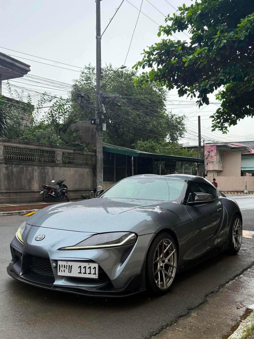 Toyota GR Supra Auto (Category: Used Cars) located in Manila. Submitted by quality_cars (Listing ID 1464682401, Image 3). Description: 2019 Toyota GR Supra 13K Original Milage Special Plate: *** 1111 Well Maintained New PMS Registered 2027 Max Orido Full Kit FI Catback Exhaust Boostlogic Catless Downpipe CTS Turbo Charge Pipe HKS Carbon Fiber Intake Carbon Fiber Side Mirrors Carbon Fiber Wind Deflector Tow Hook Plate Mount BC Forged HCS02S 2pc Ch