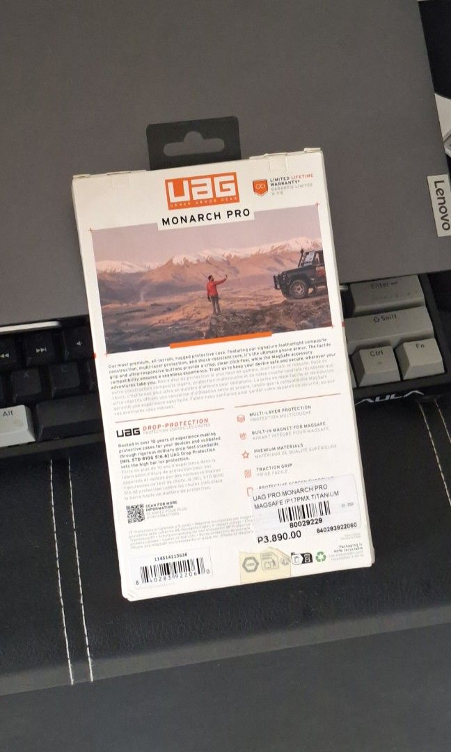 UAG Monarch Pro magsafe for Iphone 17 Promax (Category: Cases & Sleeves) located in Manila. Submitted by jacobpablorams (Listing ID 1464573324, Image 2). Description: Brandnew and Original✅️💯 For Iphone 17 Promax Monarch Pro Magsafe Titanium location📍bulacan bulakan.
