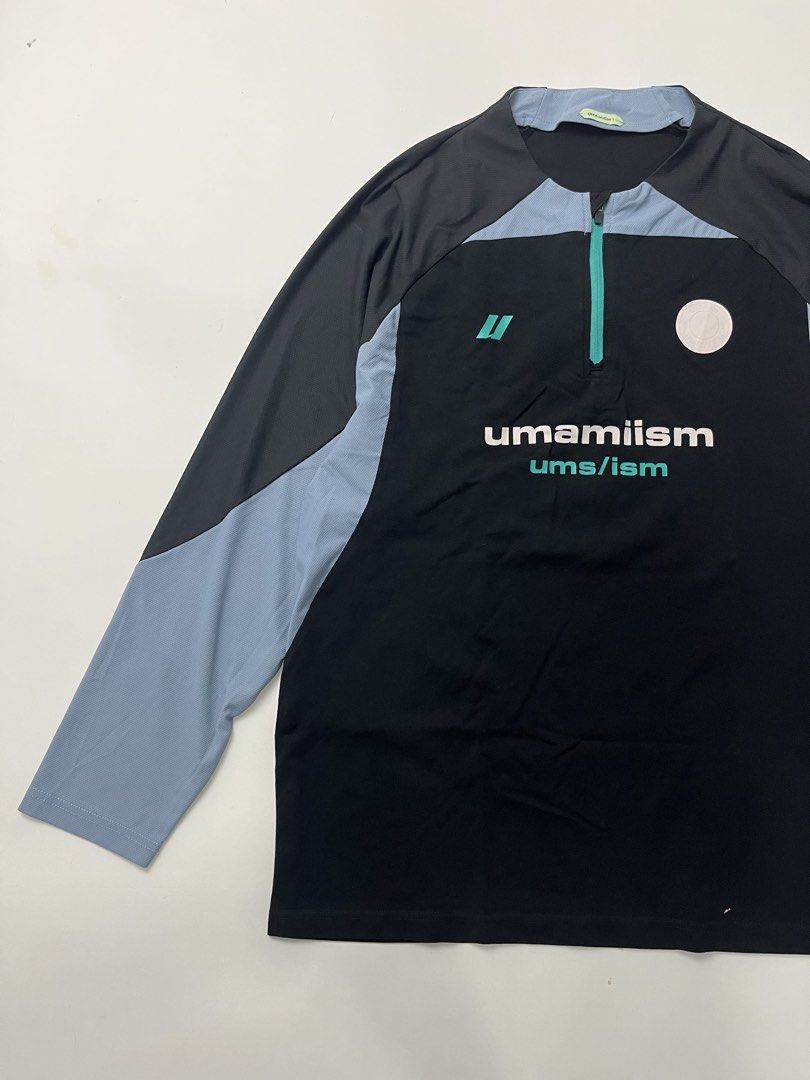 UMAMIISM Half Zip Raglan Long Sleeve (Category: Luxury Apparel) located in Makati City. Submitted by ufcknwthbst (Listing ID 1464677033, Image 2). Description: 22 inch width 28 inch length 9.5/10 condition No issue.
