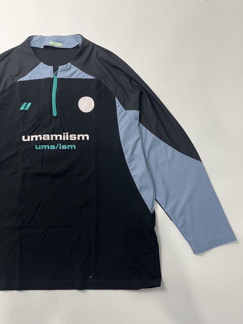 UMAMIISM Half Zip Raglan Long Sleeve (Category: Luxury Apparel) located in Makati City. Submitted by ufcknwthbst (Listing ID 1464677033, Image 3). Description: 22 inch width 28 inch length 9.5/10 condition No issue.