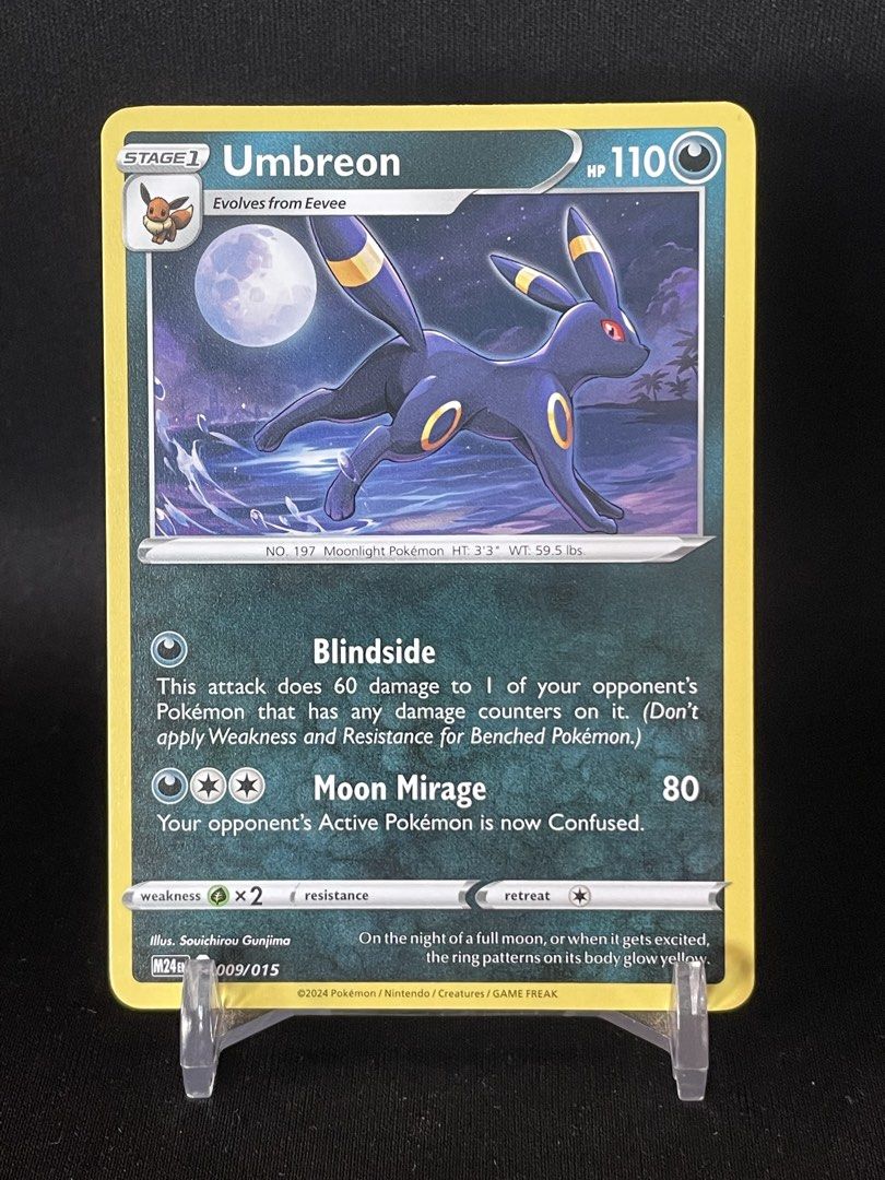 Umbreon McDonalds Card (Category: Raw Singles) located in Muntinlupa City. Submitted by shiganshina_collectibles (Listing ID 1464656461, Image 1). Description: Modern Pokemon Card Loc: Quezon City MoP: GCash or Maya MoD: LBC or Lalamove.