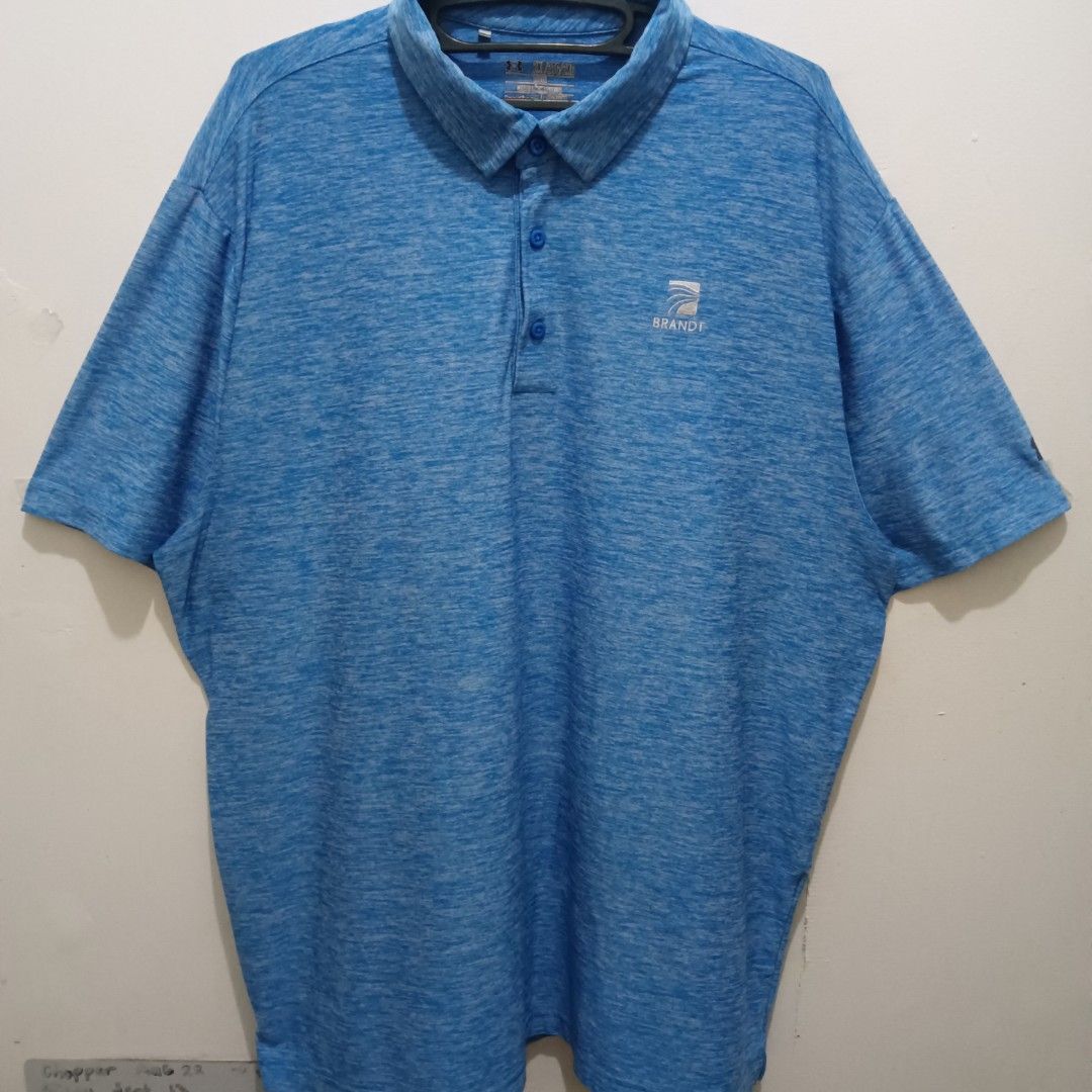UNDER ARMOUR Heather Blue Polo Shirt (Category: Shirts) located in Caloocan City. Submitted by jaychingsss (Listing ID 1464624199, Image 1). Description: Under Armour Polo Shirt - 100 25x32 Color Rate: 9/10 NEED WASH.