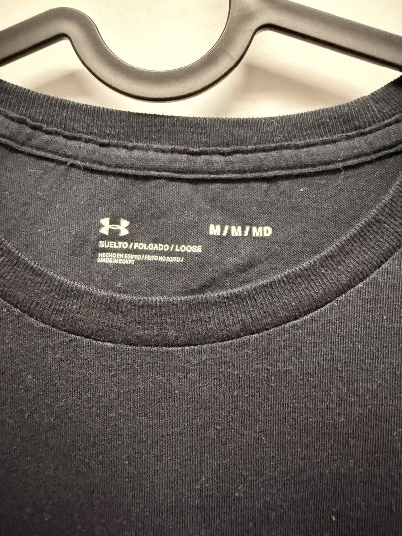 Under Armour Shirt Red Logo (Category: Activewear) located in Quezon City. Submitted by mine4now (Listing ID 1464613878, Image 2). Description: What: Underarmour Black with red logo Origin: Philippines Size: Medium Condition: Good like new condition RFS: DECLUTTERING Shipping fee: PAID by the buyer No: COD Courier: lbc, grab or lalamove. J&T- if not busy. MOP: Gcash, maya oronline banking *For sure buyer, shipping is on the next day afternoon bet