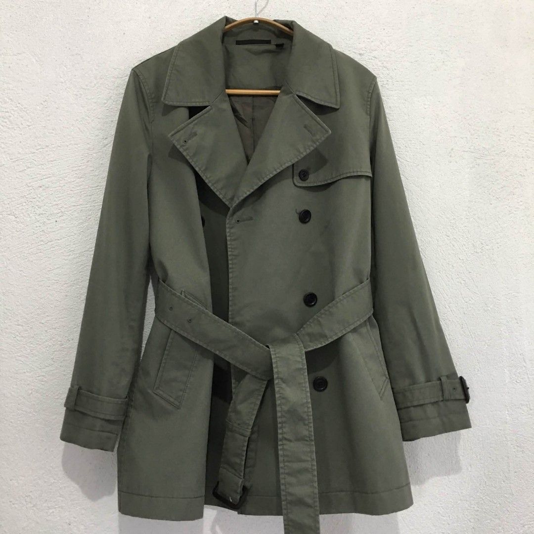 Uniqlo Short Belted Trenchcoat (Category: Coats, Jackets and Outerwear) located in Subic. Submitted by ayvee.ph (Listing ID 1464656550, Image 2). Description: Uniqlo Short Belted Trenchcoat FAVE!!!! So pretty perfect for travel 🐼 Prelove No when worn / Never worn 🏷Good as bnew Bought in store Size: L on tag Bust: Upto 40 Length: 29 inches Shoulder: 16 📌Measured via tm ✅Color may differ due to lighting Price: 📍Location: Olongapo City 🚛Courier