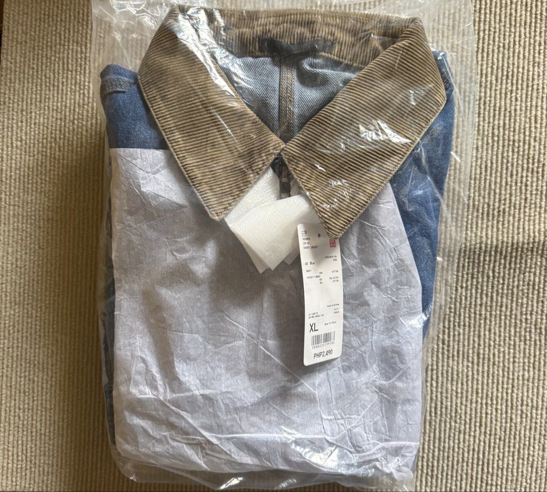 Uniqlo Short Zip Up Jacket XL (Category: Coats, Jackets and Outerwear) located in Marikina City. Submitted by wearism (Listing ID 1464662578, Image 3). Description: 100% brand new with tag and original Uniqlo. AVAILABLE UNTIL POSTED. LAST PRICE POSTED. Size: XL Fit: Oversized. Heavy fabric. Color: Blue 65 No when worn photo(s). Location: Santo Niño, Marikina Shipping via J&T. GOtyme/BDO payment..