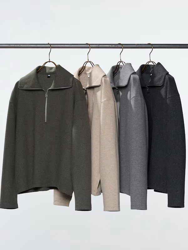 Uniqlo U Half Zip Pullover Dark Green (Category: Coats, Jackets and Outerwear) located in Quezon City. Submitted by stashsundays (Listing ID 1464717635, Image 1). Description: No issues at all RFS: Too many sweaters 📍 Location: Quezon City, Vertis North Courier: Grab/Lalamove/J&T Mode of Payment: Gcash/BPI/BDO/Gotyme.
