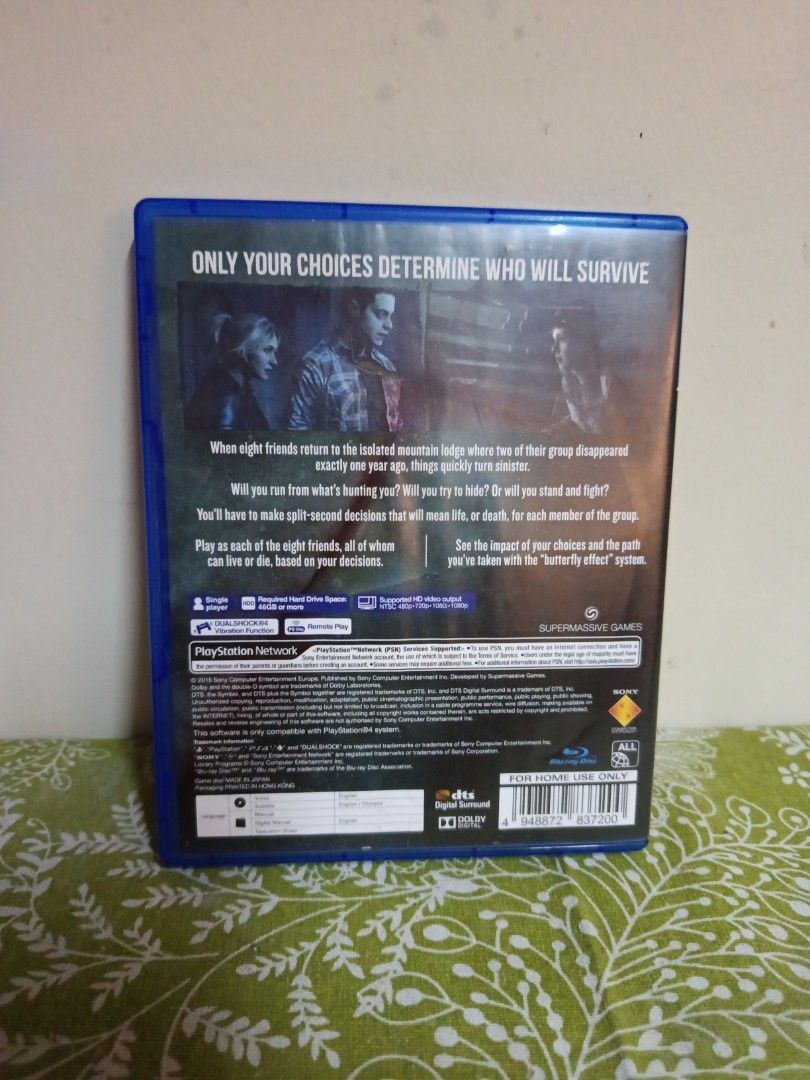 until dawn (Category: PlayStation) located in Muntinlupa City. Submitted by markkeub (Listing ID 1464738938, Image 2). Description: pick up alabang send sameday lalamove or grab send full off phillipines with flash express.