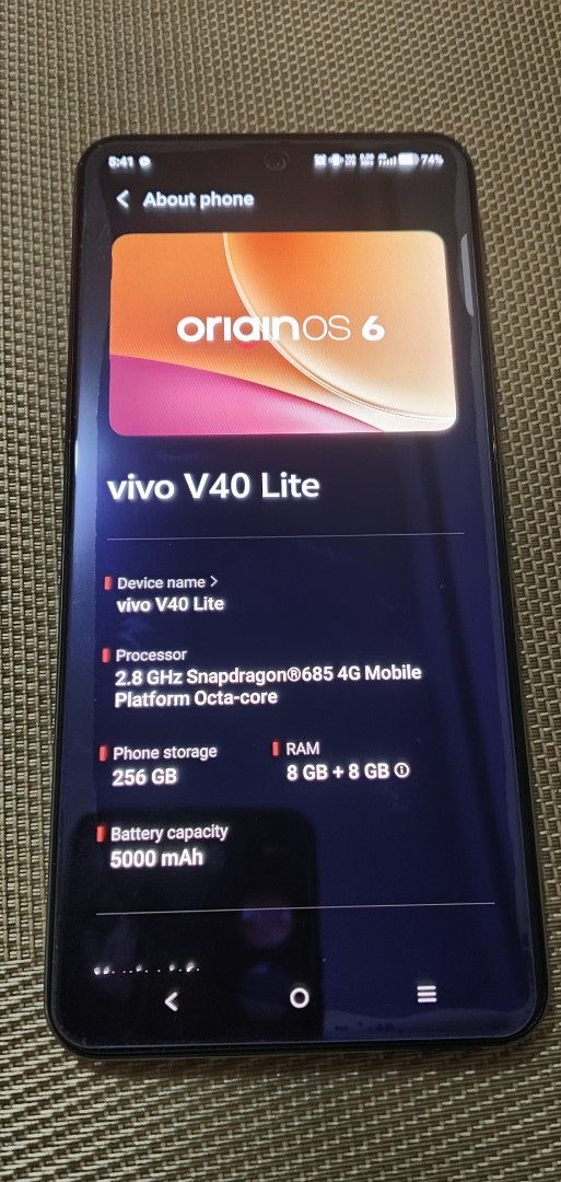 V40 Lite 8+8g/256g (Category: Vivo) located in Rizal. Submitted by reese511 (Listing ID 1464676857, Image 1). Description: No issue Rfs: Upgrade Unit,Case,Replacement charger, Tg Installed.
