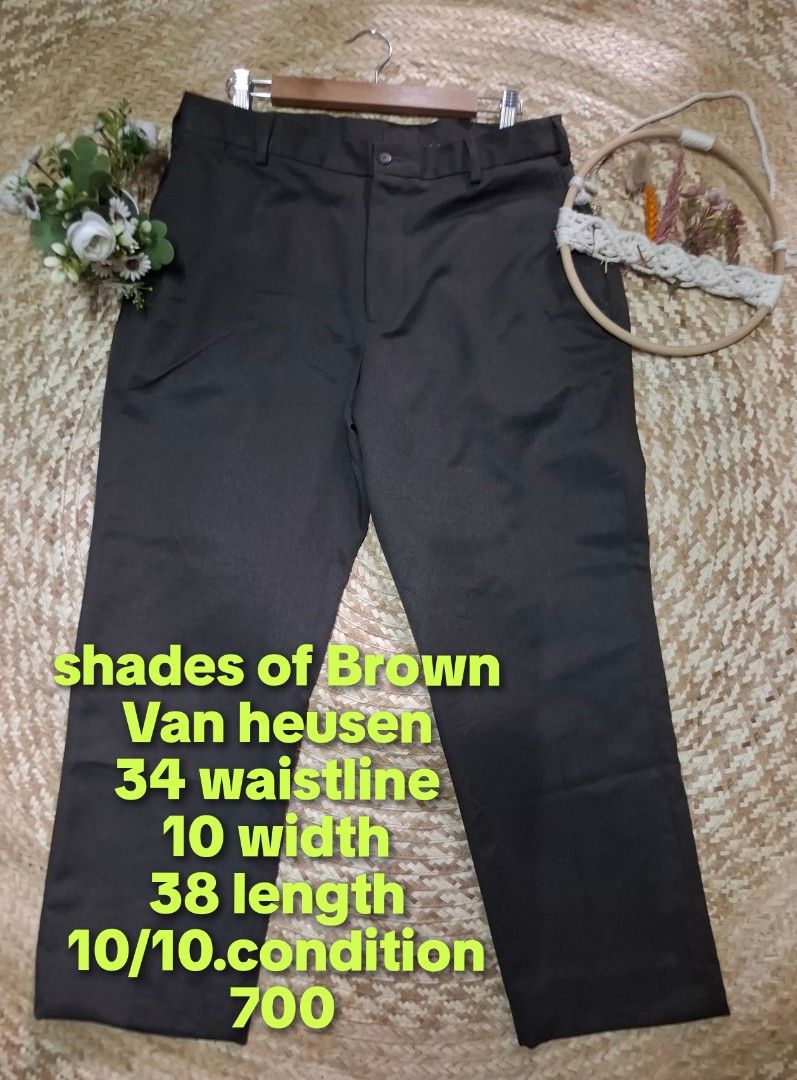 Van Heusen Traveler Brown Pants (Category: Trousers) located in Bulacan. Submitted by cathycampo51092 (Listing ID 1464756301, Image 1). Description: Brown Van Heusen Traveler dress pants in size 38/29. Features a classic straight leg, 100% polyester fabric, and a comfortable fit. Perfect for work or formal occasions. Good as new and ready to wear!.