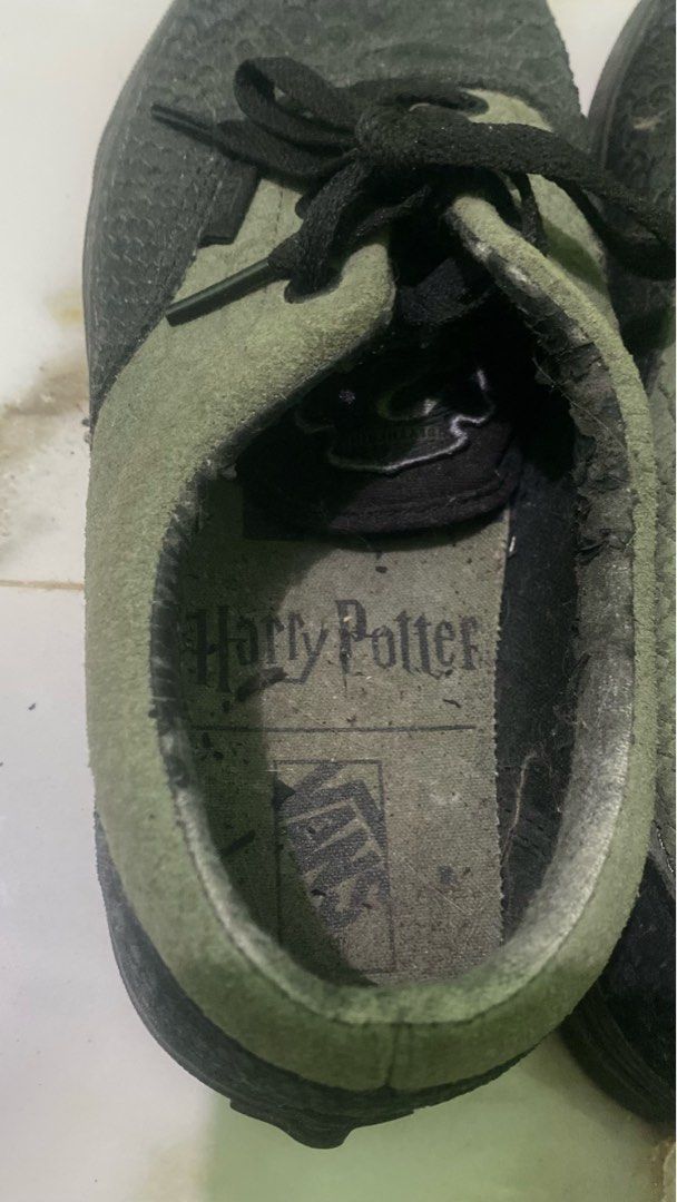 Vans Harry Potter Slytherin Sneakers (Category: Sneakers) located in Manila. Submitted by bcseason (Listing ID 1464636047, Image 2). Description: - Vans Harry Potter Special Edition Slytherin Snakeskin Sneakers - Size: US Men 8 / US Women 9.5 - No box - Inner leather peeling.