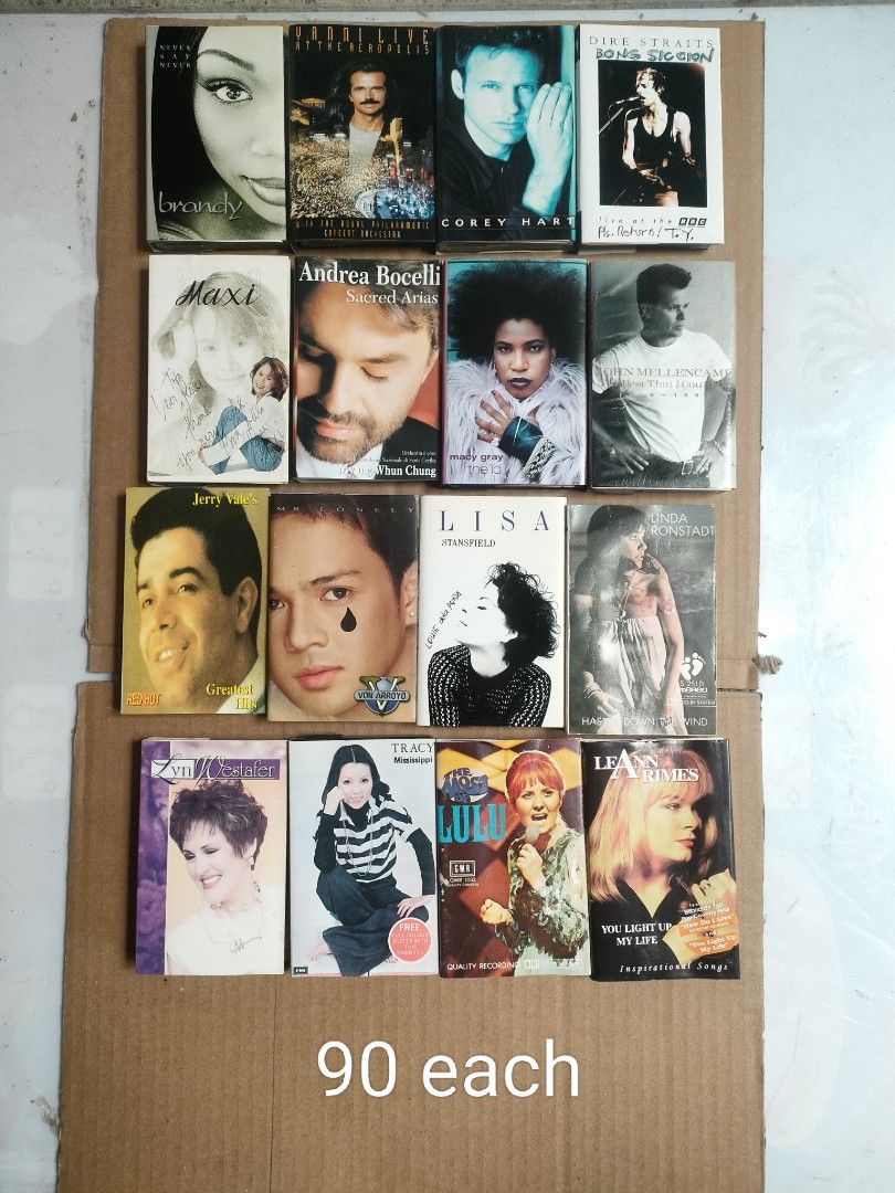 Various Cassette Tapes - Music Collection (Category: CDs & DVDs) located in Manila. Submitted by kimpot0801 (Listing ID 1464664991, Image 2). Description: - Assorted music cassette tapes available - Wide range of artists and genres - Pricing: P90, P200, or P500 per tape - Ideal for collectors and fans of retro music - Limited quantities – get yours now!.