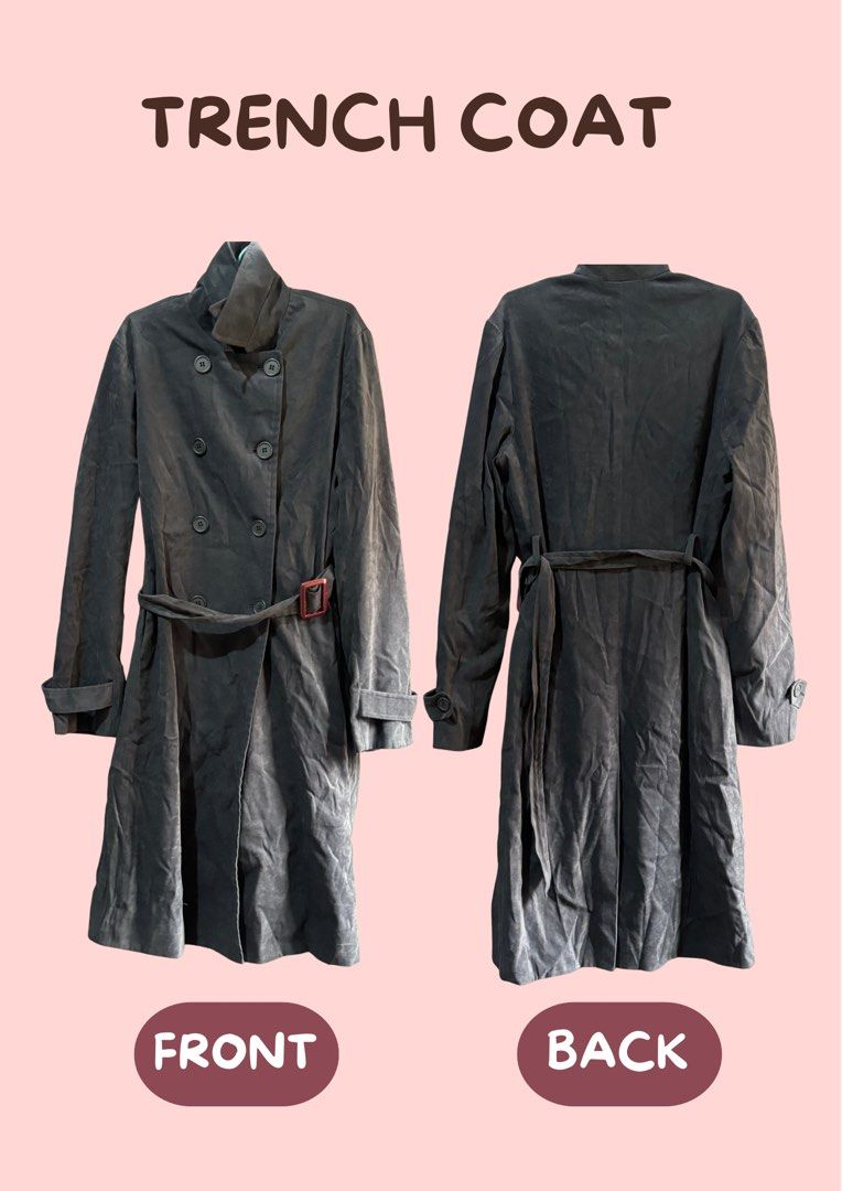 Velvet Trench Coat (Category: Coats, Jackets and Outerwear) located in Manila. Submitted by blairwinter (Listing ID 1464603474, Image 1). Description: .