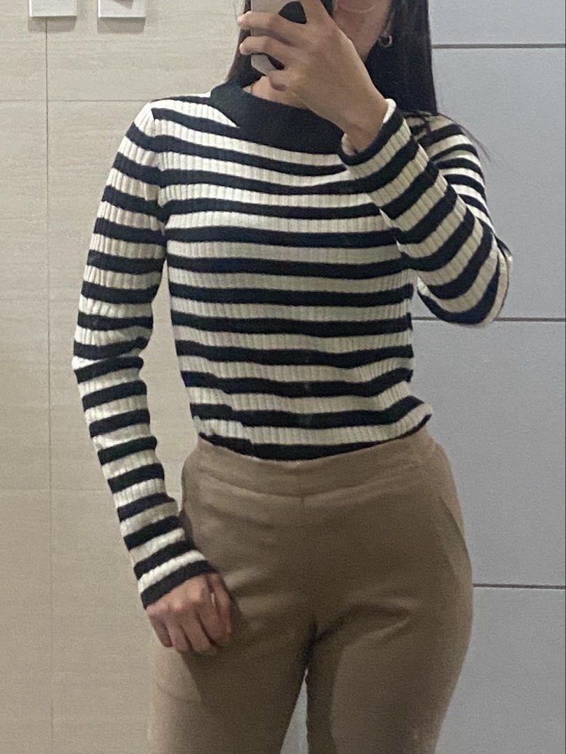 Vintage Knitted Stripe Longsleeve Top (Category: Longsleeves) located in Binan City. Submitted by mypreloved_haul (Listing ID 1464207335, Image 2). Description: LAST PRICE POSTED! FOR SURE BUYERS ONLY..