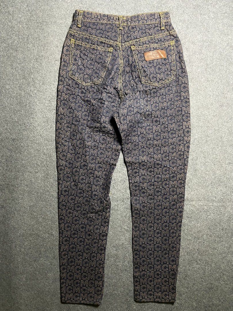 Vintage MCM Monogram Denim pants (Category: Jeans) located in Cebu City. Submitted by thrifted.john (Listing ID 1464703894, Image 2). Description: Vintage MCM Monogram Denim pants - Legit Authentic - unisex (men’s / women’s) - Size 26-27 - Waist - 13 - Length - 38 - Excellent condition - 10/10 colorate & condition - no issue 1,700 shipped Loc: Cebu Unli Vc, Vouch.