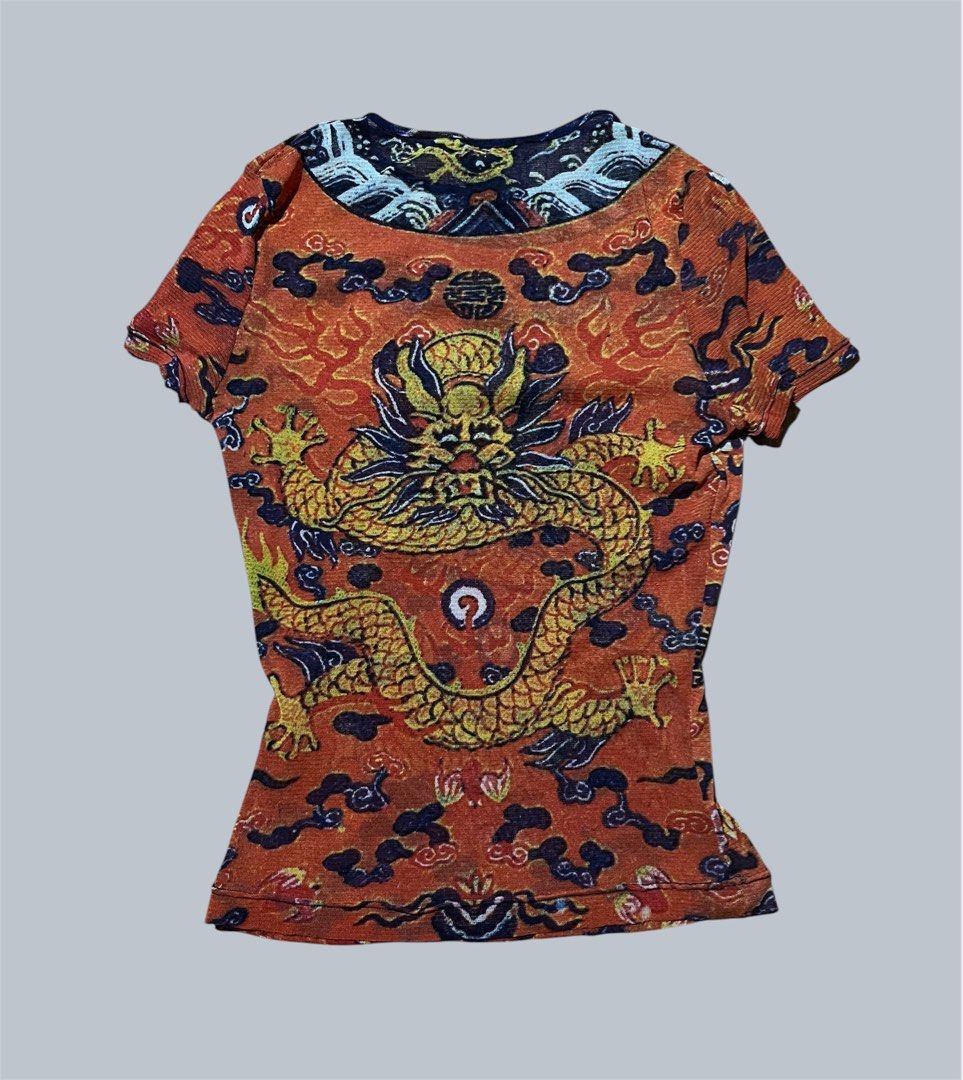 VIVIENNE TAM MESH DRAGON GRAPHICS (Category: Blouses) located in Cebu City. Submitted by ubec_ph (Listing ID 1464632390, Image 3). Description: VIVIENNE TAM MESH DRAGON GRAPHICS 90s No issue Made in Hongkong Asking price: 20,000 Location: Cebu City Mop: Gcash Courier: J & T .