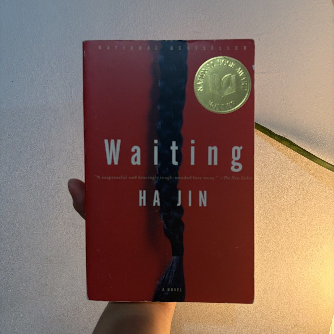 Waiting by Ha Jin (Category: Storybooks) located in Manila. Submitted by ajdeclutter (Listing ID 1464675666, Image 1). Description: - Novel by Ha Jin - Winner of the National Book Award and PEN/Faulkner Award - A New York Times Notable Book - Story follows Lin Kong's return to his village - Explores complex relationships, love, tradition, and change.