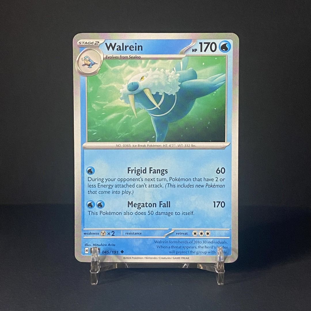 Walrein 045/191 Uncommon (Category: Raw Singles) located in Pasig City. Submitted by precycled_ (Listing ID 1464679952, Image 1). Description: Condition : NM-LP . . . ‼️BUY AT YOUR OWN RISK ❗Payment First Basis 📌Be 100% SURE before submitting the form 📌1 DAY Reservation ONLY! ❌No Pick-up / No Meet up ❌No RETURN / EXCHANGE ❌No RUSH ❌No CANCELLATIONS ❌Don't BUY our products if you are flaw conscious ⚠️Seller is NOT liable for any damage or loss d