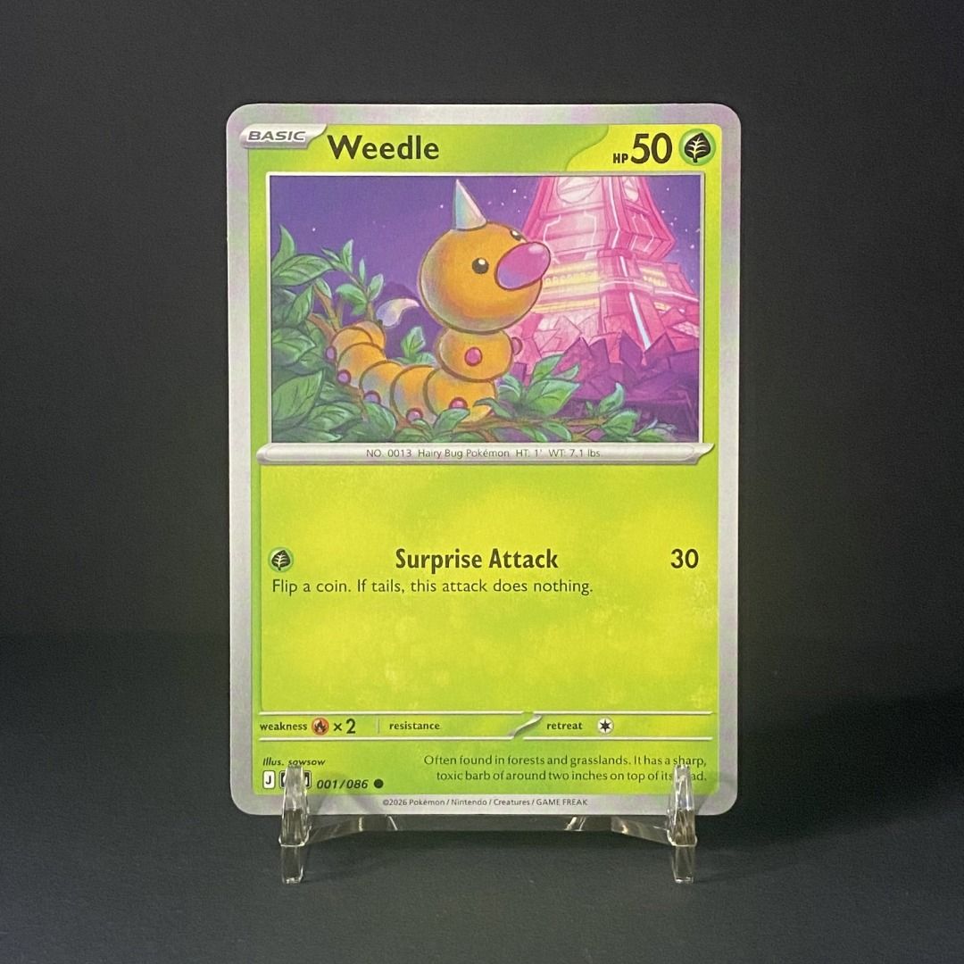 Weedle 001/086 Common (Category: Raw Singles) located in Pasig City. Submitted by precycled_ (Listing ID 1464680176, Image 1). Description: Condition : NM-LP . . . ‼️BUY AT YOUR OWN RISK ❗Payment First Basis 📌Be 100% SURE before submitting the form 📌1 DAY Reservation ONLY! ❌No Pick-up / No Meet up ❌No RETURN / EXCHANGE ❌No RUSH ❌No CANCELLATIONS ❌Don't BUY our products if you are flaw conscious ⚠️Seller is NOT liable for any damage or loss duri