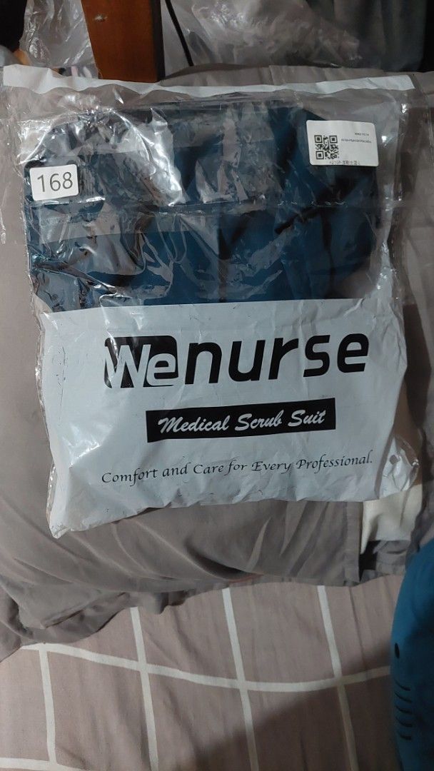 WENURSE Scrub Suit Carribean Blue - Large (Category: Sets or Coordinates) located in Mandaue City. Submitted by nikkis.knickknacks (Listing ID 1464645074, Image 3). Description: WENURSE Caribbean Blue Scrubs • Size: Large (L) • Condition: Brand New • RFS: wrong size purchased • Fabric: 94% Polyester, 6% Spandex •Feels vv similar to OTG, but larger sizing • color exactly like product photo • Top: V-neck, multiple pockets • Pants: Drawstring waist 