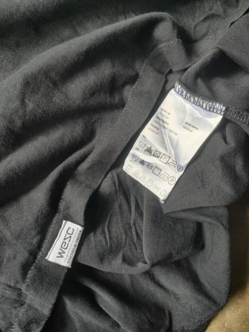 WESC® Tank Top (Category: Activewear) located in Angeles City. Submitted by thestorageroom (Listing ID 1464575040, Image 3). Description: no issue need wash from us boxes size l on tag 20 width x 26 length offer me please +sf.