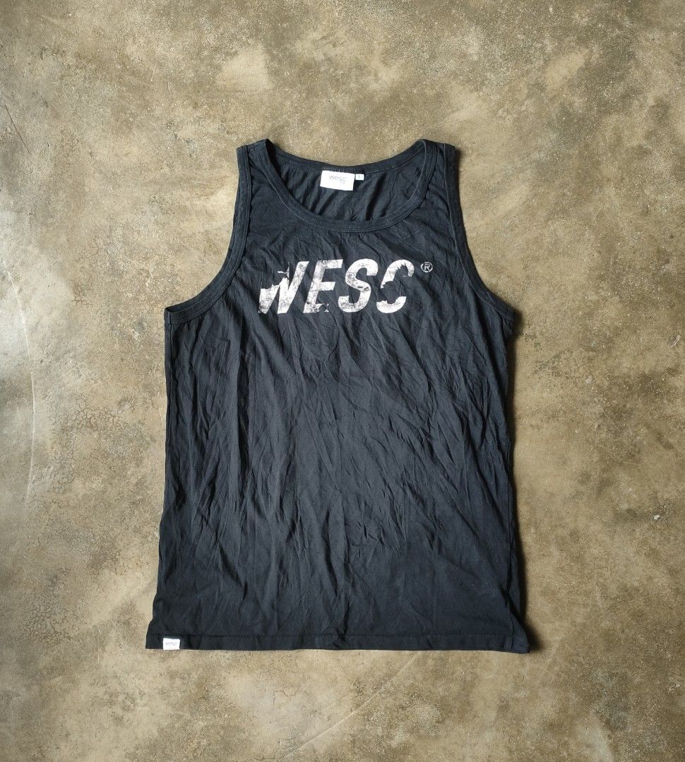 WESC® Tank Top (Category: Activewear) located in Angeles City. Submitted by thestorageroom (Listing ID 1464575040, Image 1). Description: no issue need wash from us boxes size l on tag 20 width x 26 length offer me please +sf.