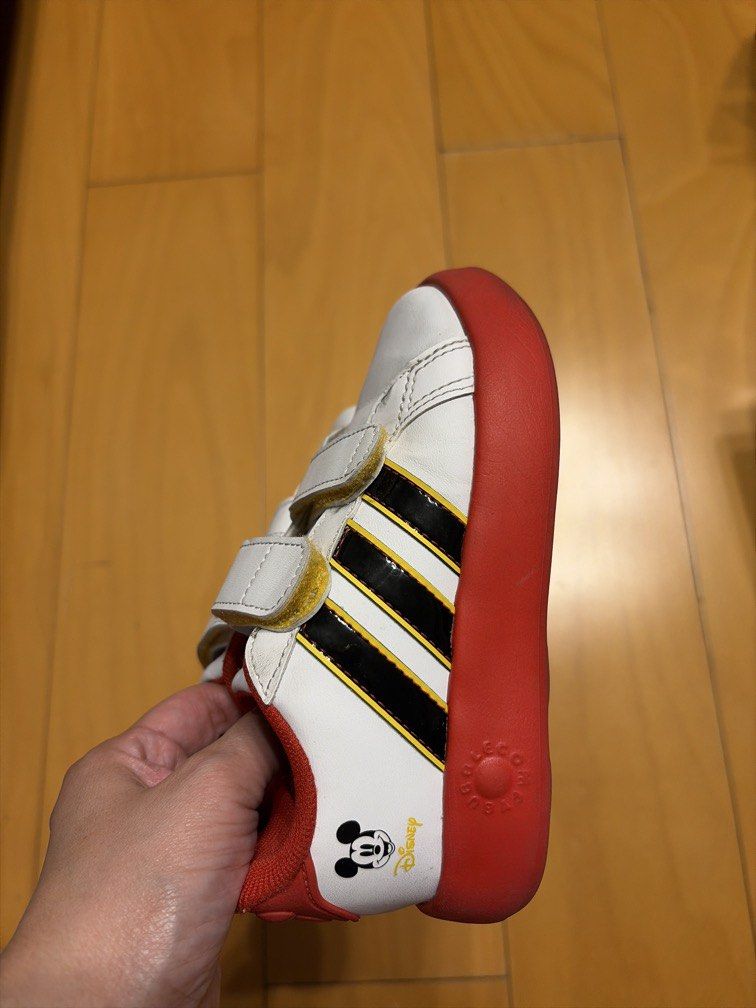 White boys shoes (Category: Babies & Kids Fashion) located in Taguig. Submitted by cherubimnyk (Listing ID 1464670773, Image 2). Description: Original adidas boys shoes. By Disney with Mickey design. In very good condition. Please check picture for exact sizing. Maybe best for 4-5yo depends on child. .