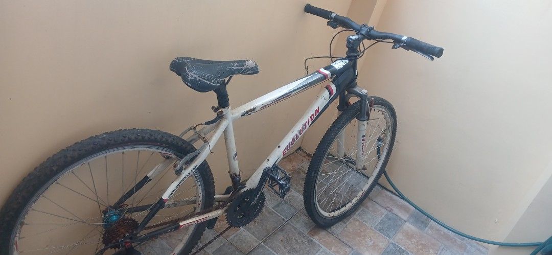 White Evolution Mountain Bike (Category: Bicycles) located in Manila. Submitted by carllduzti65241 (Listing ID 1464571124, Image 1). Description: KALAKAL BIKE RUSH NOT RUNNING PALITIN DRIVE TRAIN FOR PICK UP ONLY.