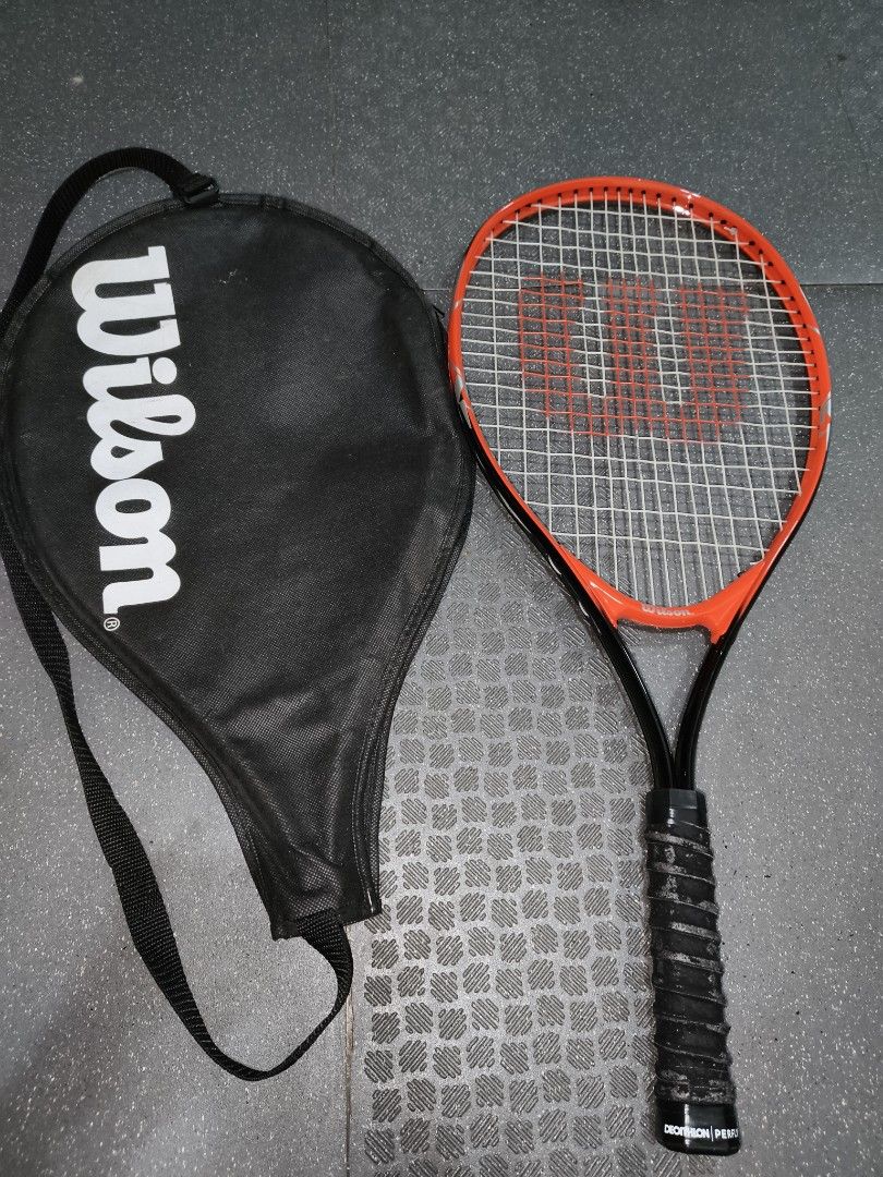 Wilson Tennis Racket with Cover (Category: Racket and Ball Sports) located in Caloocan City. Submitted by surplusandbnewshop (Listing ID 1464665529, Image 1). Description: .