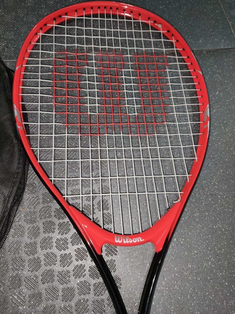 Wilson Tennis Racket with Cover (Category: Racket and Ball Sports) located in Caloocan City. Submitted by surplusandbnewshop (Listing ID 1464665529, Image 2). Description: .