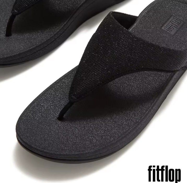 Women fitflop flowrise Glitz (Category: Sandals) located in Muntinlupa City. Submitted by jcualquera (Listing ID 1464691591, Image 3). Description: 💯 Ff Women flowrise Glitz Toe-post Sandal all black Size avail US5/6/7/8 Laspinas 3299+sf gcash bank transfer.