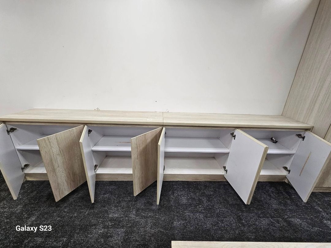 Wooden Cabinet with Multiple Shelves (Category: Shelves, Cabinets & Racks) located in Pasig City. Submitted by fft07_modular412 (Listing ID 1464610704, Image 2). Description: Customize wood Laminated cabinet w/ shelves We Also supply & install modular office partition with tables NOTE: Price is base in the size and design of Cabinet & base in your preference. The price is for posting only ‘Made to order product We also have: **Modular Partition *