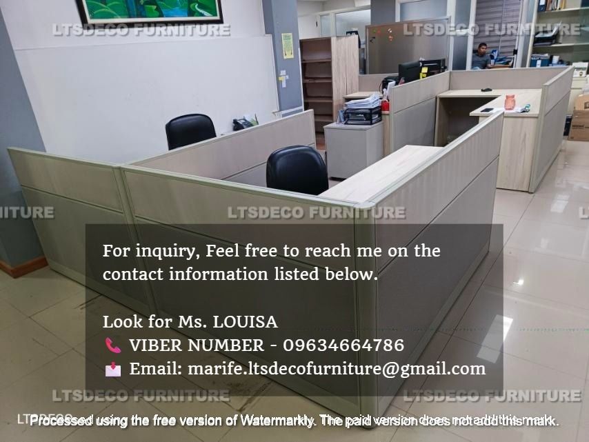 WORKSTATION TABLES MODULAR L-SHAPE CUBICLES OFFICE PARTITIONS (Category: Office Furniture & Fixtures) located in Caloocan City. Submitted by cheska.ltsdeco (Listing ID 1464650454, Image 2). Description: 👉Are you looking for WORKSTATION, MODULAR CUBICLES OFFICE PARTITION, and OFFICE FURNITURE SUPPLIER? LTSDECO Furniture, is direct supplier, manufacturer, and trusted provider of high quality, affordable and durable modular office divider partition