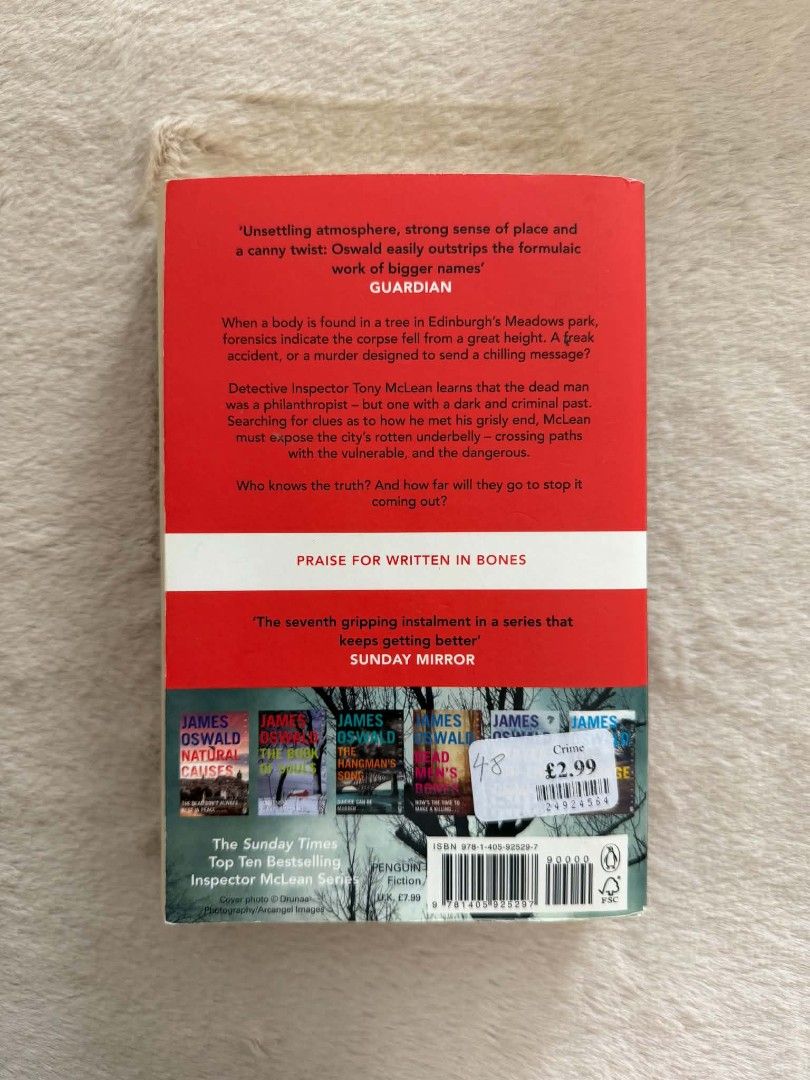 Written In Bones - James Oswald (Category: Storybooks) located in Santiago. Submitted by bookworm_club (Listing ID 1464620430, Image 2). Description: 📚no cancellation, return or exchange. 📚secondhand books. some books are in good condition while some has minimal flaws (foxing, creases, dog-eared pages, etc.) 📚reasonable haggling is allowed. 💰MOP: For same day pickup - CASH & BANK TRANSFER For shipping or scheduled pickup - BANK TRANSFER 🚚MOD