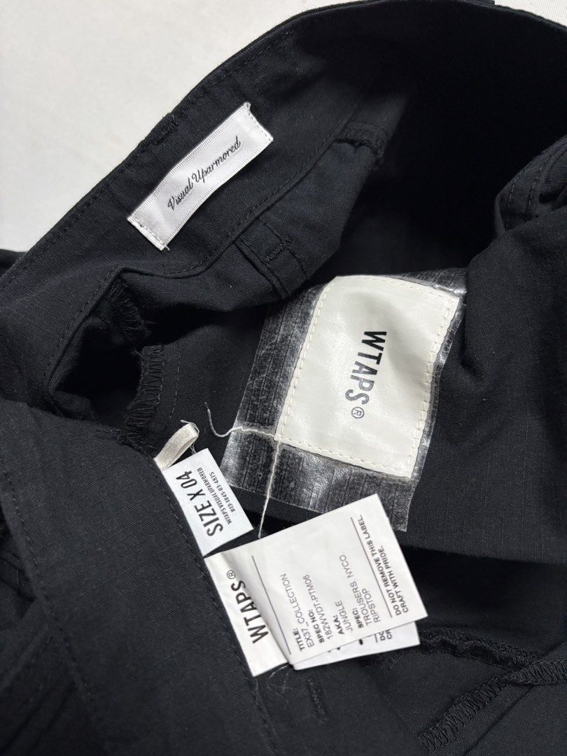 WTAPS Visual Uparmored Ripstop Cargo Pants - Black (Category: Chinos) located in Baguio. Submitted by viibodegaaa (Listing ID 1464637829, Image 3). Description: Item: WTAPS Visual Uparmored Ripstop Cargo Pants - Black Size: 38 Waist: 19’ Rise: 13.5’ Thigh: 15’ Inseam: 32’ Length: 42.5’ Leg opening: 9’ Condition: like new Price: 1880 .