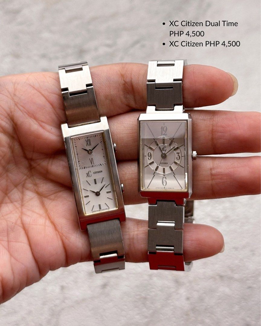XC Citizen Tank watch, dual time (Category: Women's Watches) located in Manila. Submitted by francisclosett (Listing ID 1464628084, Image 1). Description: Visit my ig shop: themagnoliadial - Working condition - Free shipping - Last price already - Meetup and Layaway available.