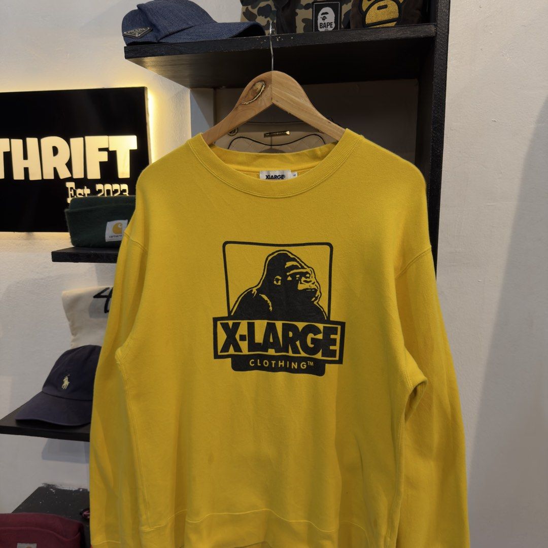 XLarge Yellow Sweatshirt (Category: Coats, Jackets and Outerwear) located in Manila. Submitted by jerichomal82553 (Listing ID 1464749339, Image 2). Description: XLarge Yellow Sweatshirt 21 by 26.5 Good Condition Complete Tags CLAIM 1500.