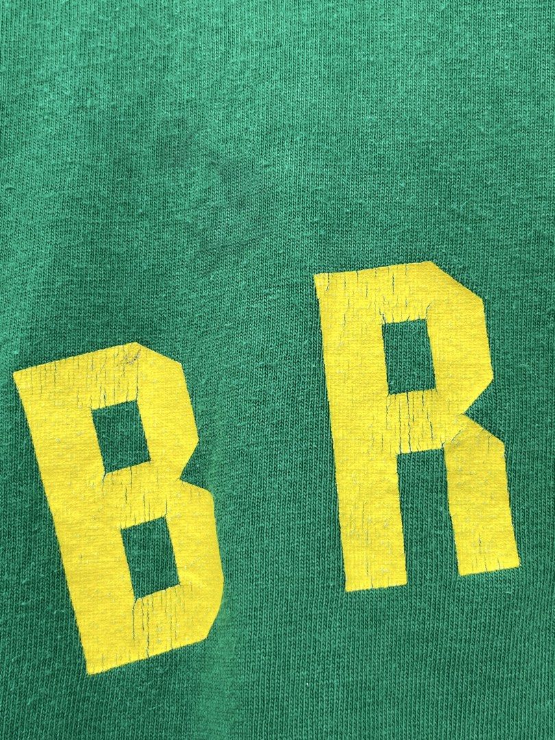 Y2K Brasil Soccer Ringer shirt (Category: Tshirts & Polo Shirts ) located in Cavite. Submitted by thriftniowen (Listing ID 1464729299, Image 3). Description: Y2K Brasil Soccer Ringer shirt Size Medium Chest: 20.5 Length: 26.5 Great condition! Flaws: color rate, stain and print.