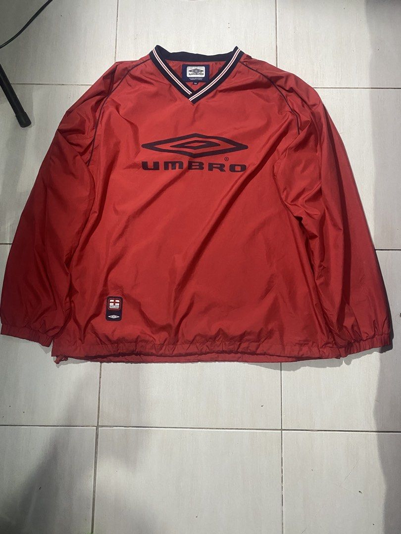 Red Umbro Wind Breaker Y2k (Category: Coats, Jackets and Outerwear) located in Rizal. Submitted by kenrick_2003 (Listing ID 1464727274, Image 2). Description: Umbro Width: 26 Length: 28.5 Color rate: 9.9/10 Authentic 💯 Condition: Like new close to brandnew .