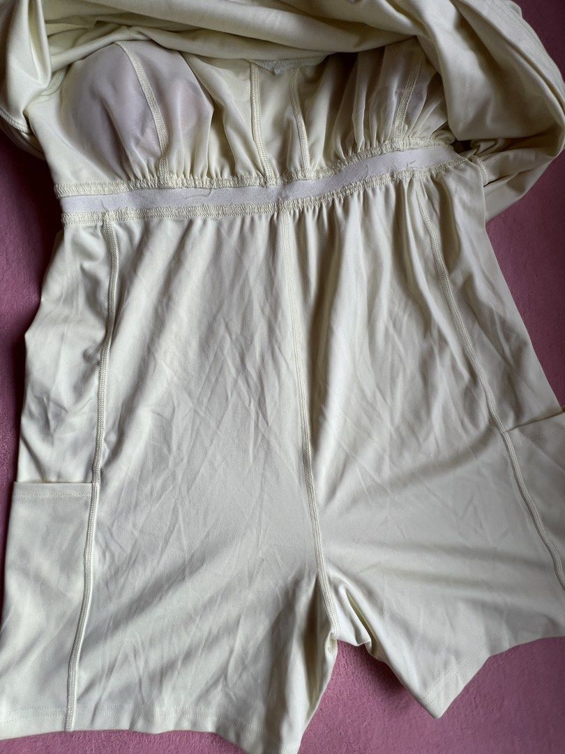 Yellow Activewear Skort-Dress (Category: Activewear) located in Batangas. Submitted by alaisaampa7513 (Listing ID 1464570391, Image 2). Description: - Yellow athletic dress from All in Motion - Size XXL - Built-in shorts with pockets - Racerback style - Ideal for workouts or casual wear.